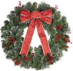 Christmas Wreath Front Door Wreath - 24 Inch Outdoor Christmas Wreath Large Winter Wreath Holiday Xmas Christmas Decoration DiliComing by DiliComing