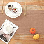 Linen Table Runner 14X108 Inches,100% French Linen Macchiato Tablerunner,Machine Washable Dining Table Runner for Fall,Wedding,Party,Halloween,Christmas(Macchiato) - Image 4