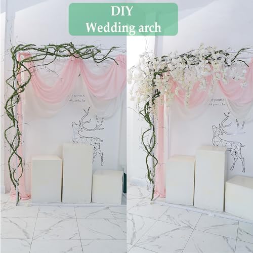 118"Green M Bendable Grapevines Garland Faux Tree Branch Wall Hanging Decor - Image 6
