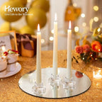 Hewory Glass Taper Candle Holders Bulk, 20 PCS Clear Candlestick Holders - Image 3