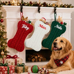 Personalized Dog Christmas Stockings, Custom Name Bone Shaped Pet Stocking - Image 7