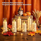 Raycare 9 Pcs Flameless Battery Operated Pillar Candles with Remote Timer - Image 2