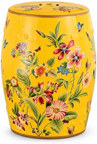 Lefedrasticity Ceramic Garden Stool Outdoor Decorative Garden Stools Hand-Painted Chinoiserie Decor Drum Stool for Garden Patio Backyard Balcony Living Room Bathroom (Yellow, Pattern 2) by %F0%9D%97%9F%F0%9D%97%B2%F0%9D%97%B3%F0%9D%97%B2%F0%9D%97%B1%F0%9D%97%BF%F0%9D%97%AE%F0%9D%98%80%F0%9D%98%81%F0%9D%97%B6%F0%9D%97%B0%F0%9D%97%B6%F0%9D%98%81%F0%9D%98%86
