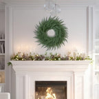 24 Inch Cedar Cypress Christmas Wreath Artificial Greenery - Image 5
