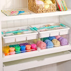 Vtopmart 24 QT Clear Craft Organizer with Removable Tray & Dividers, 1 Pack - Image 6