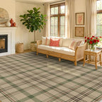 JTJ Easy Jute Outdoor Rug 9x12 for Patio, Washable Sage Green Plaid Area Rug for Backyard, Large Indoor Outdoor Farmhouse Rug for Living Room, Bedroom and Dining Room - Image 3