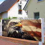 13x6 ft American Bald Eagle Flag Garage Door Banner - Patriotic Eagle with Stars and Stripes Backdrop, Hanging Garage Decor - for 4th of July Independence Day Decor, USA Pride Outdoor Wall Art - Image 5