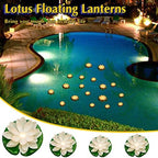 Hortsun 18 Pcs 3.94/5.91 in Floating Lotus Lights with Battery, White - Image 3