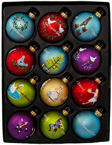 Kurt Adler Twelve Days of Christmas Ball Ornament, 65mm, Set of 12 - Image 2