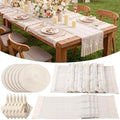 6 Sets Boho Place Mats Set Round Woven Placemats Table Decor by Gandeer
