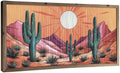 flangairy 24x12 Inch Cactus Macrame Wall Art, Southwestern Desert Decor by flangairy