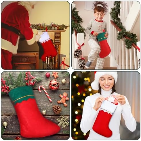 Zubebe 36 Pcs Christmas Stockings Bulk 15 Inch Felt, Red Green White - Image 5