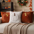 Allorry Fall Pillow Covers 26x26 2 Pack Cream White Pumpkin Home Decor 010E - Image 5