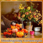 Dandat Thanksgiving Cornucopia Basket, Horn of Plenty Table Decor, 1 Pcs - Image 5