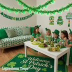 20FT St Patrick's Day Garland Lights, Plug in Outdoor Green Global String Lights and Tinsel Shamrock Garland Set, Parallel Connectable for Home Garden Irish Saint Patrick Party Decorations - Image 4