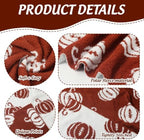 JarThenaAMCS Fall Blanket Football Pumpkin Throw Blanket Brown Reversible Soft Cozy Blankets for Autumn Thanksgiving Tailgate Party Football Season Decor, 50 x 60 Inch - Image 3