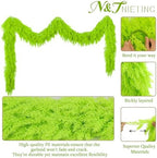 9Ft Christmas Cedar Garland, Lime Green Real Touch Christmas Decorations - Image 3
