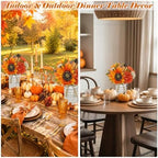 Fall Centerpieces for Tables Fall Flowers in Vase Fall Floral Arrangement - Image 7