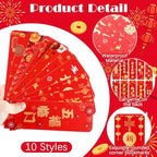200 Pcs Chinese Lunar New Year Gift Set Includes Ballpoint Pens Notebooks Bookmarks Red Organza Bags Suitable for 2026 New Year Gifts School Office - Image 3