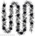 Black Eucalyptus Garlands, 4Pcs, 5.8 FT, Artificial Halloween by Unknown