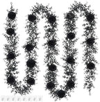 Black Eucalyptus Garlands, 4Pcs, 5.8 FT, Artificial Halloween by Unknown