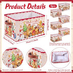 6 Pcs Christmas Gingerbread Storage Bins with Handles, Xmas Gift Baskets - Image 2