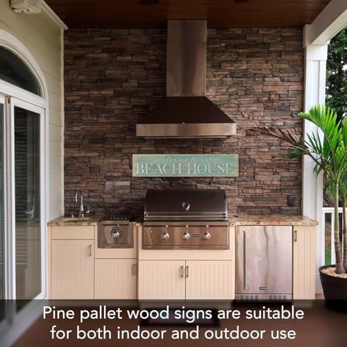 Welcome Beach House Pallet Wood Entryway Sign - Image 6