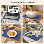 Maxpearl Faux Leather Placemats Set of 8, Easy to Clean, Navy Blue - Image 6