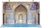 BELECO 10x6.5ft Fabric Islam Mosque Backdrop Seyyed Mosque Wall Covered with Mosaic and Calligraphic Inscriptions Background Islamic Religious Belief Photo Booth Shoot Studio Props - Image 4