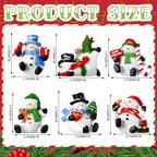 Wonderjune 6 Pcs Christmas Stocking Holders for Mantle, Snowman - Image 3