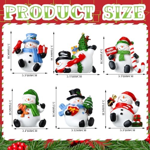 Wonderjune 6 Pcs Christmas Stocking Holders for Mantle, Snowman - Image 3
