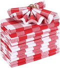Ramanta Home Buffalo Plaid Christmas Cloth Napkins Set of 12 - Red White by RamantaHome