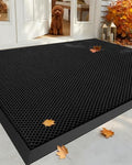 Color&Geometry Outside Welcome Front Door Mat, 48"x72" Black by COLORG