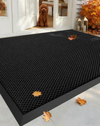 Color&Geometry Outside Welcome Front Door Mat, 48"x72" Black by COLORG