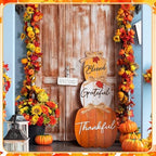 35'' Fall Stacked Pumpkin Porch Sign Outdoor Standing Pumpkin Decorations - Image 6