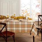 Threadmade Russet Harvest Woven Plaid Tablecloth, Multicolor - 60"W x 102"L - Image 2