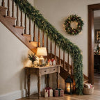 9FT Christmas Cedar Garland, Realistic Artificial Pine Greenery Garland with Flexible Wired Branches, Faux Holiday Garland for Mantle, Fireplace, Staircase, Table, Door, Indoor Outdoor Winter Decor - Image 5