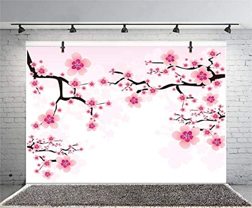 Leyiyi Romantic Cherry Blossoms Backdrop 12x8ft Photography Background Festival Decoration Soft Pink Love Theme Wedding Party Kids Girls Boys Adults Love Photo Booth Video Props by Leyiyi