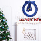 Daifunli 22 Inch Hanukkah Velvet Wreath with Bow Blue Door Decoration - Image 4