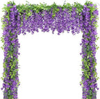 Findosom 10Pcs Total 72FT Wisteria Artificial Flowers Garland for Decor by Findosom