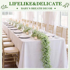 Thiccywoov 3 Pcs Artificial Baby Breath Table Runner Babys Breath Garland - Image 2