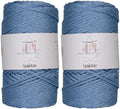 Makromecity Sparkle 2 Skeins of Polypropylene Macrame Cord 3mm x 131 Yards (394 feet) Premium Polyester Macrame Cord for Macrame Art & Crafts for Wall Hangings, Bags, Underplate, Rug by Makromecity