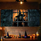 7 * 16FT Halloween Witch Garage Door Cover Decorations Halloween Scary Witch Garage Door Banner for Outdoor Indoor Halloween Decorations Party Photography Backdrop - Image 6