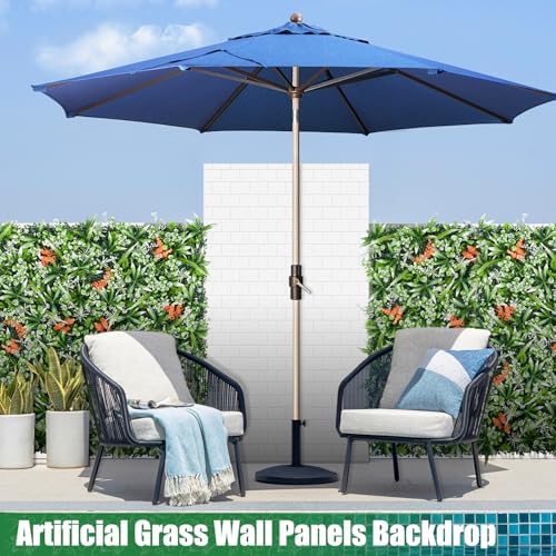 Greenery Wall Panels, 20"x20" 16PCS UV Protected Fake Grass Backdrop Privacy Fence Screen, Artificial Hedges for Outdoors Indoors Green Decor - Image 4
