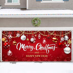 WovWeave Christmas Ball Garage Door Cover Banner, 7 x 16 ft - Image 6
