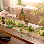 Valery Madelyn 6 Ft St Patrick's Day Garland Decorations with Lights, Artificial Spring Eucalyptus Garland for Mantle with Lucky Shamrock Clover Ornaments, Perfect Irish Festival Home Party Decor - Image 4
