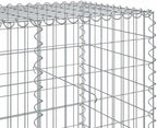 vidaXL Gabion Basket with Cover 295.3"x39.4"x39.4" Galvanized Iron - Image 4