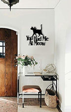 Wall Word Art Decorative Wood Sign for Pet, Dog, Cat, Horse, Pig, Animal Lovers with Fun Sayings and Quotes - Real Wood - Made in USA - (You Had Me at Meow) - Image 2