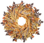 Agusbagli 28" Fall Wreath for Front Door with Eucalyptus & Cimicifuga by Agusbagli