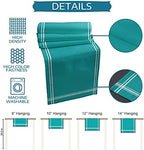 Smile Sunflower Teal Table Runner, Burlap Table Runners 120 inches Long,Farmhouse Style Solid Color Table Runner for Wedding Holiday Party Dinner,Dresser Scarf Decor - Image 7
